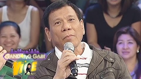 President Duterte talks about his lovelife | GGV