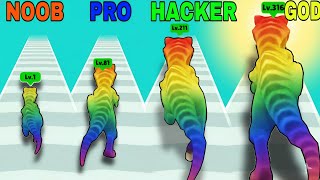 NOOB VS PRO VS HACKER VS GOD in Dino Thrash