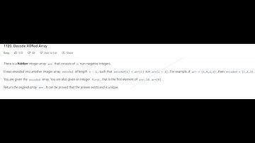 1720. Decode XORed Array(Easy)