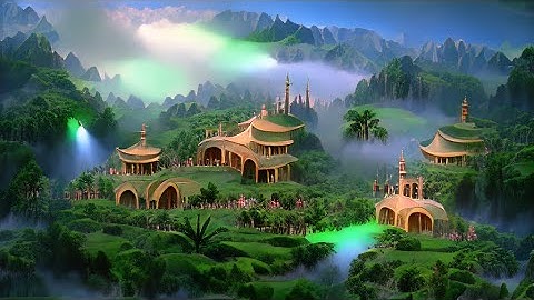 Ode to Coleridge v3 - Kubla Khan - CLIP Guided Diffusion Pytti model upscaled and interpolated