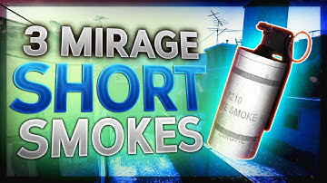 CS:GO 🔥 3 mirage short smoke 🔥 3 Fast & simple ways to smoke off short!