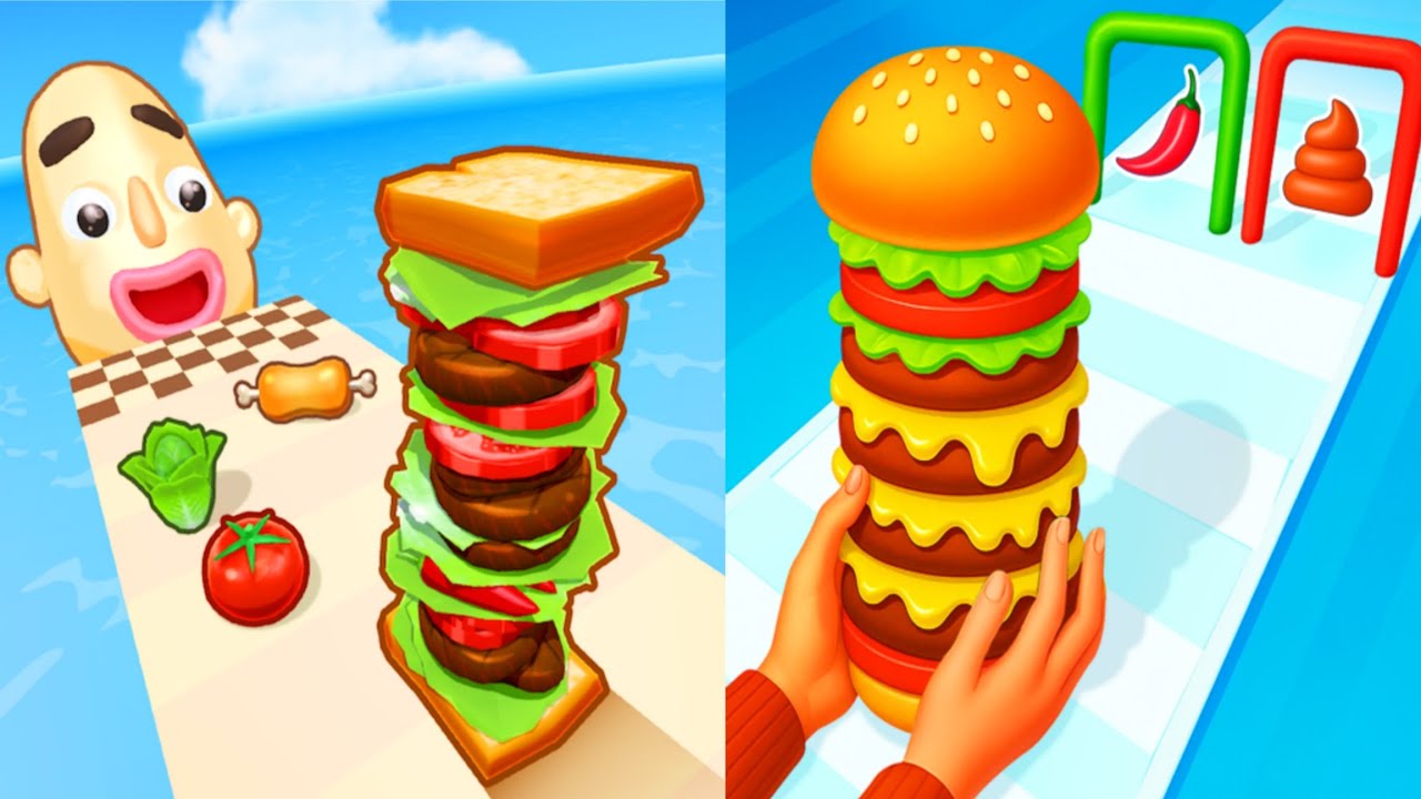 Sandwich Runner Vs Burger Master New Update All Levels Gameplay Android Ios 