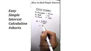 How to Find Simple Interest Using Formula / Simple Interest /#shorts / How to find simple interest