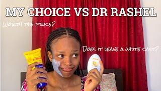 MY CHOICE VS DR RASHEL SUNSCREEN REVIEW// will I be repurchasing?// No white cast sunscreen|| Mujii