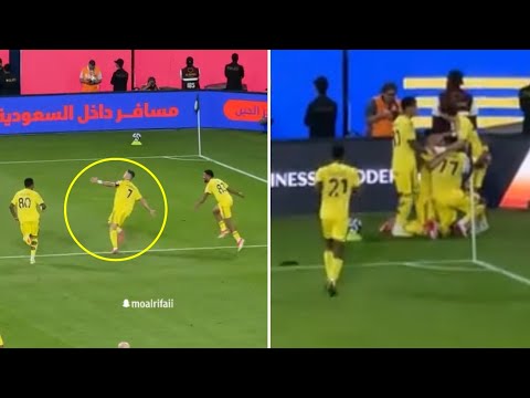 كريستيانو رونالدو يسجل هدف الفوز في اللحظات الأخيرة من ركلة جزاء لصالح النصر أمام الفيحاء في الدو