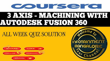 COURSERA QUIZ ANSWERS | 3 Axis Machining With Autodesk Fusion 360 All 4 Week Coursera Quiz Solution