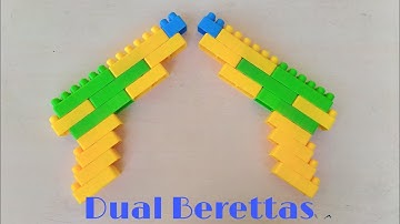 How to make a Dual Berettas with Building Blocks(Gun-3)/Building Blocks for Kids/Gun/Blocks Games/