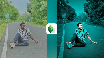 Snapseed Background Colour Change Photo editing 🔥 Background Change Cyan Effect  Photo editing