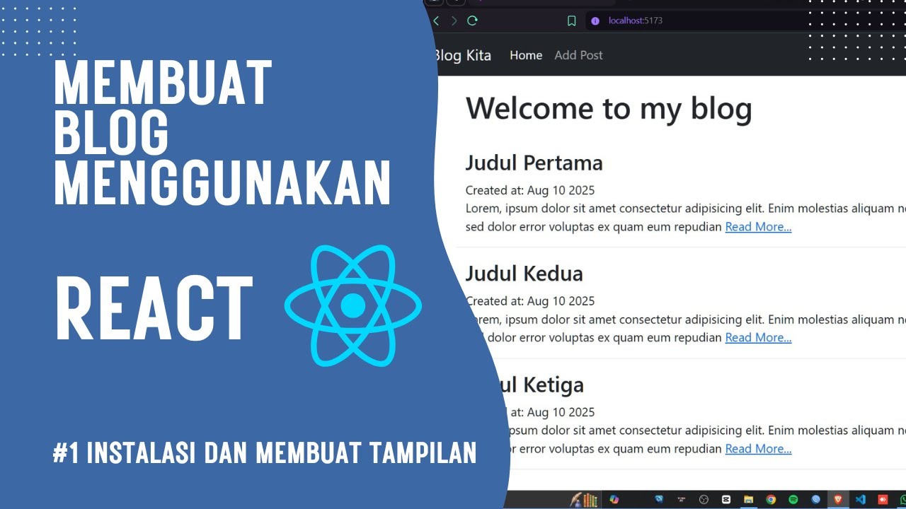 Membuat Blog Menggunakan React JS - #1 Instalasi dan Membuat Tampilan ...