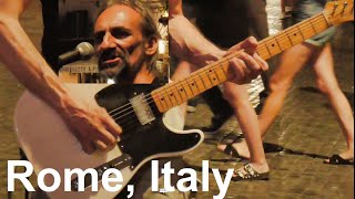 Covid Break with Pink Floyd --- We Don't Need No Education,  concert, Piazza Navona, Rome Italy