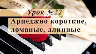 Урок 22. Арпеджио короткие, ломаные и длинные. Уроки музыки