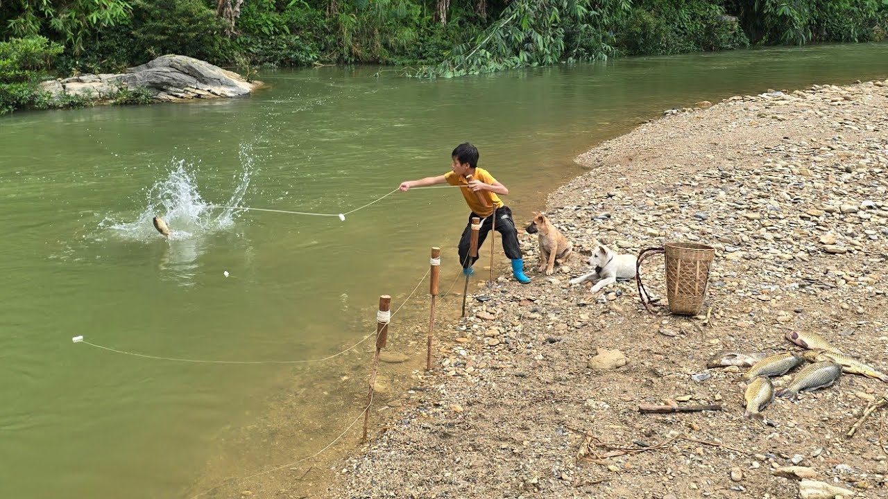 fishing ancient fishing techniques,fishing with worms  Highland boy Khai carp fishing for sale.