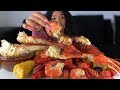 HUGE SEAFOOD BOIL MUKBANG| KING CRAB| LOBSTER TAILS| SNOW CRAB| PRAWNS | CRAWFISH | MUSSELS