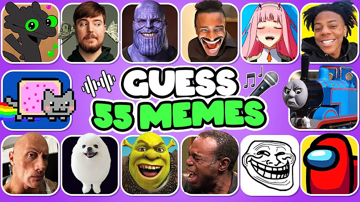 TEBAK MEME | 55 MEME PALING POPULER | MrBeast, Toothless, iShowSpeed, That One Guy, The Rock