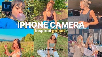 iPhone Camera Lightroom Preset | How to edit like iphone camera tutorial | FREE DNG (3-min edit)
