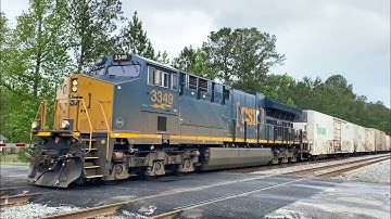 CSX ET44AH 3349 Leads Priority Intermodal I032-11 at Sandy Ford