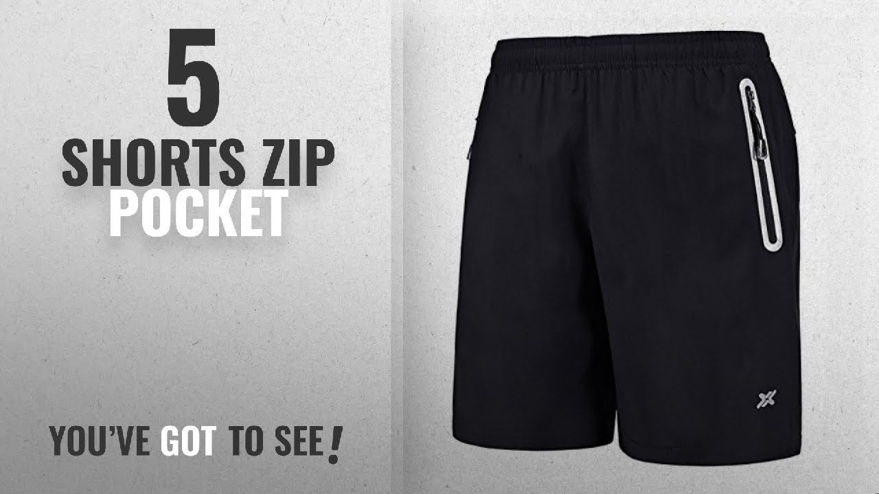 Top 10 Shorts Zip Pocket [2018] donhobo Men's Running GYM Training Shorts With Zip Pockets