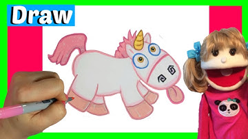 How to Draw Fluffy Unicorn from Despicable Me 3