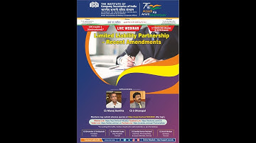 Live Webinar on Limited Liability Partnership - Recent Amendments