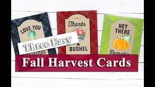 Three EASY Fall Plaid cards | Favorite Fall Colors Video Hop