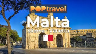 Walking in MALTA 🇲🇹- Sliema to Valletta - 4K 60fps (UHD)