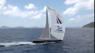 Nilaya's spinnaker blows out at Loro Piana Caribbean Superyacht Regatta & Rendezvous