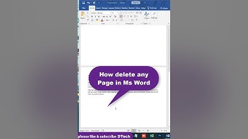 How delete a page in Ms word #shorts