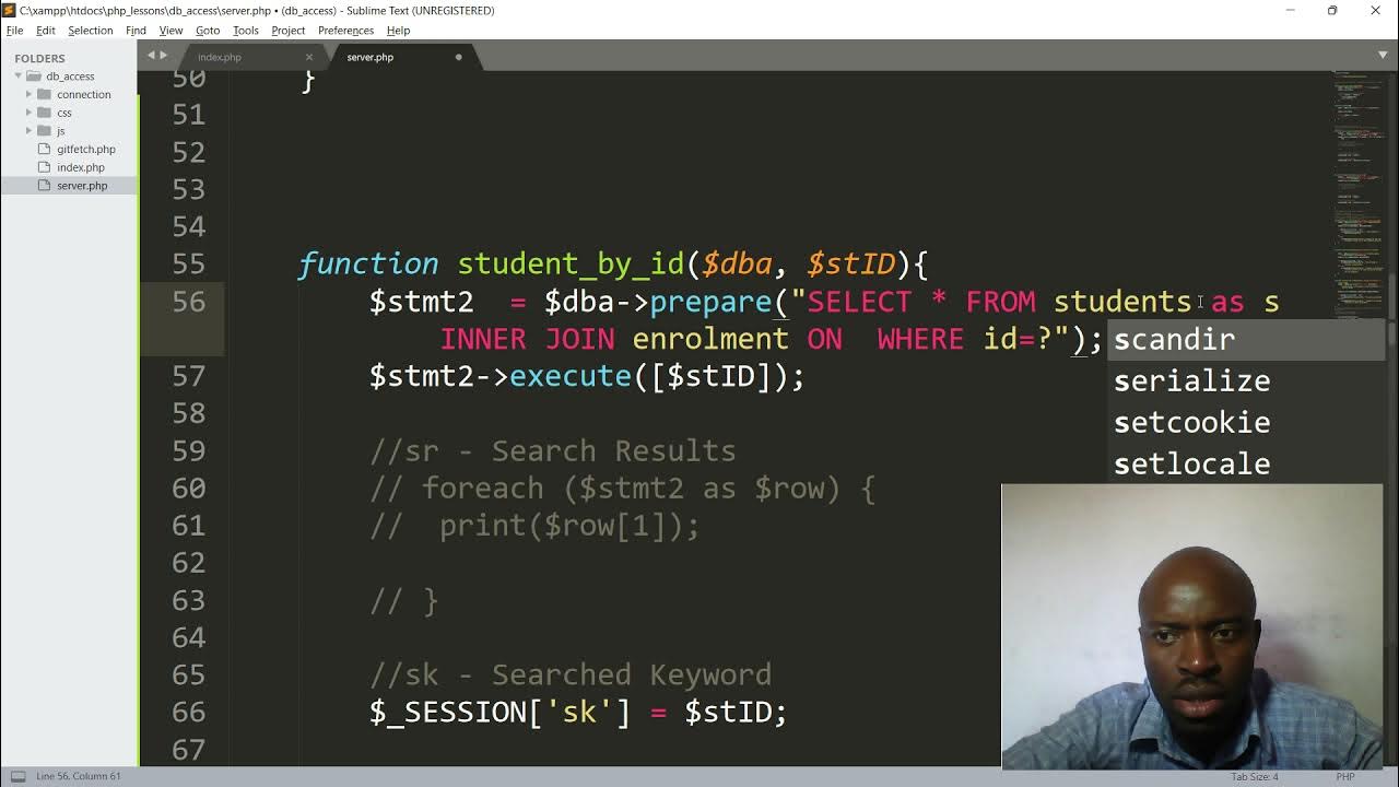29 Using get to get data from database - YouTube
