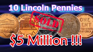 Top 10 Most Expensive Lincoln Pennies of All Time #coins