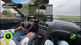 Alfa Romeo 156 1.9JTD (8v) MT FWD 2000 STAGE-1. 0-100 acceleration