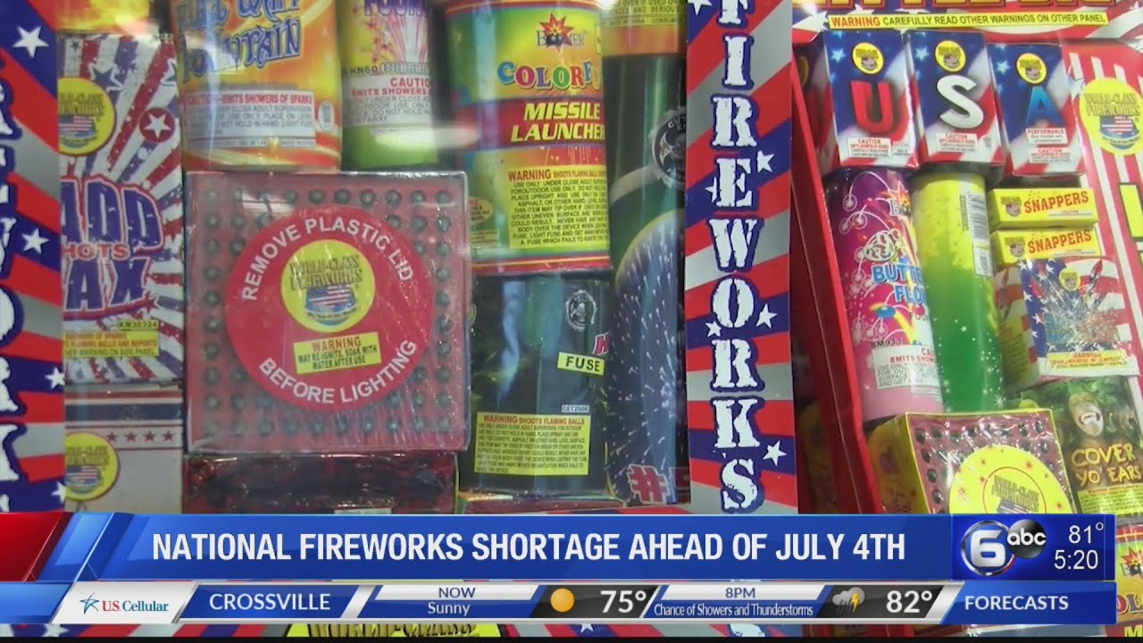 National fireworks shortage ahead of July Fourth