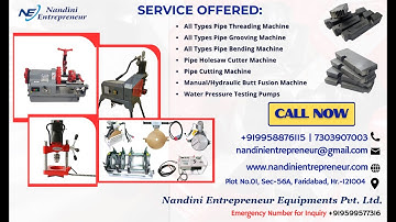 Nandini Pipe Threading Machine demo to client @nandinientrepreneur  +919599577316 / +917303907003
