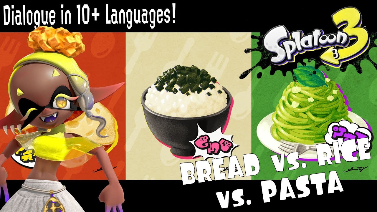 Bread vs. Rice vs. Pasta Splatfest Dialogue in 10+ Languages ...