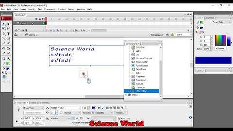 Scrollable  | How to Add Scroll bar to text box | Add Scroll Bar to Text In adobe flash Animation