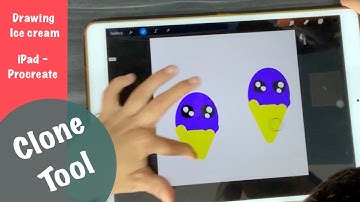Drawing Ice-cream with Procreate | How to use the Clone Tool in Procreate
