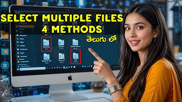 How to Select Multiple Files in Windows Pc or Laptop for Beginners in Telugu - Select Multiple Files