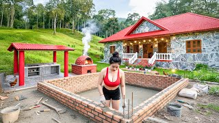 TIMELAPSE - Girl Builds an Amazing Fish Pond in 1 Month – Unbelievable Transformation