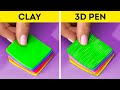 3D Pen Crafts VS Clay Crafts || Awesome DIYs You&#39;ll Love