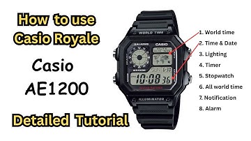 Casio Royale AE1200 Full Tutorial | Complete Guide to Features, Modes & Settings #CasioRoyale #Casio