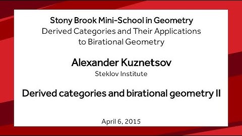Derived categories and birational geometry II - Alexander Kuznetsov