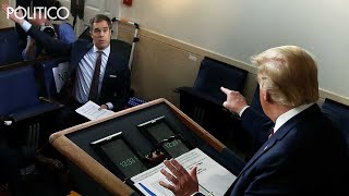 Heated exchange between Trump and reporters over coronavirus