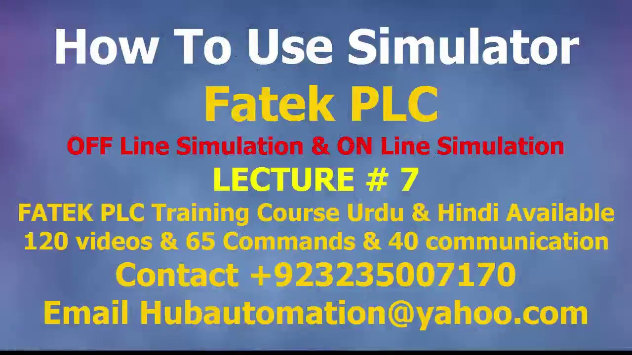 How to use Fatek PLC Simulator OFF line simulation & ON line simulation ...