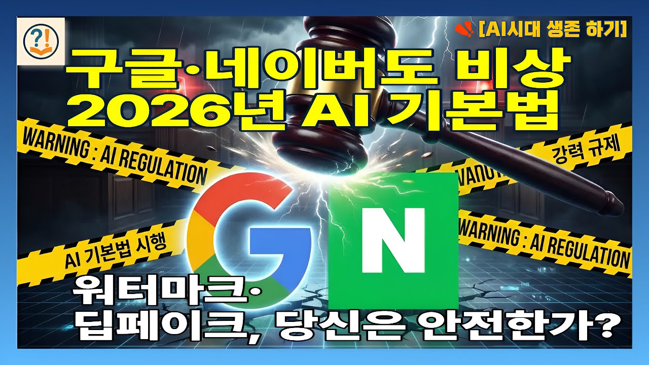 구글 제미나이·네이버 AI도 예외 없다? 2026년 AI 기본법, 워터마크·딥페이크 피할 방법은? | 고영향AI , 나 어떻게?