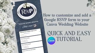 Edit and Add Canva RSVP  invitation form template in 5 minutes