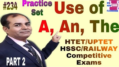 Articles in english grammar use of A An The Htet uptet hssc ctet by vijay kumar