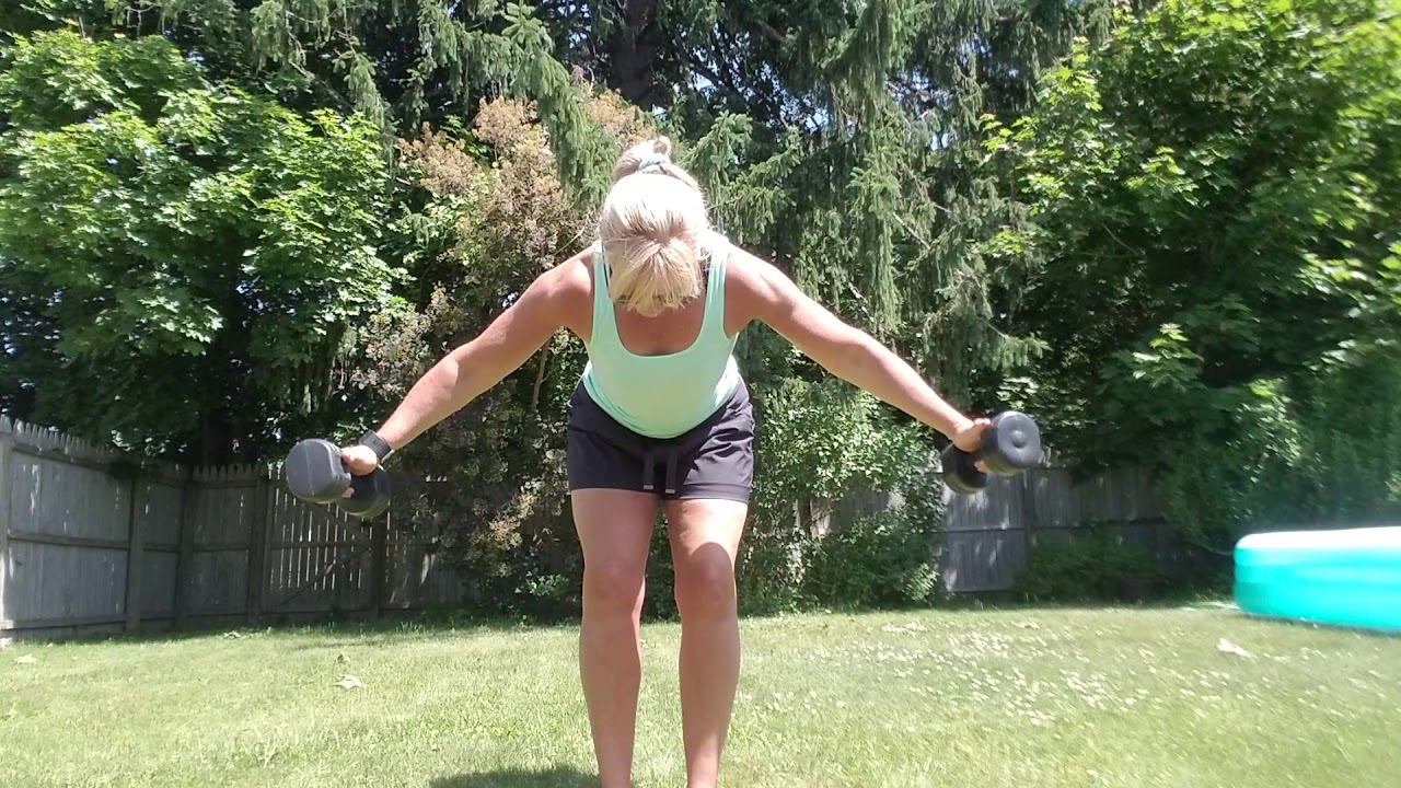 Dumbbell bent over reverse fly - YouTube
