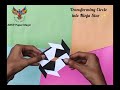 Transforming Circle into Ninja Star ✨ | Amazing Paper Origami (ABKP Paper Magic)
