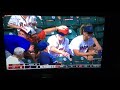 DRUNK FAN FALLS ON FACE at the Braves game for foul ball.