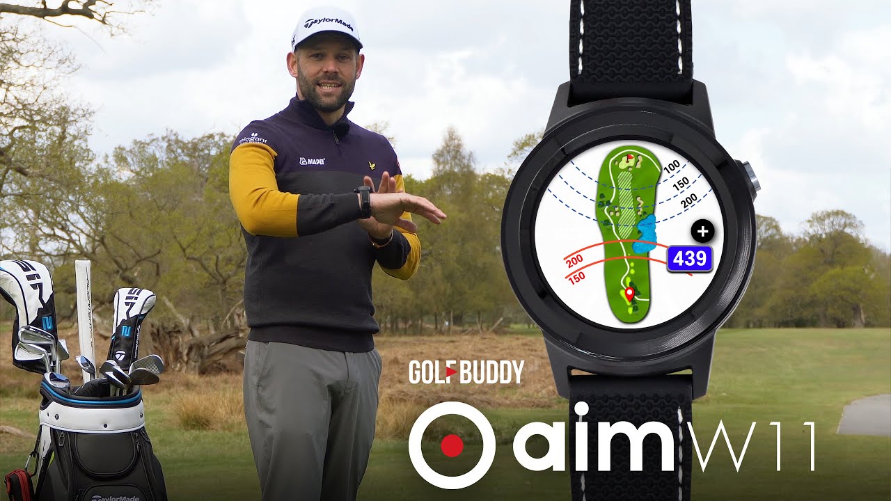 Chris Ryan Showcases the aim W11 GPS Golf Watch from GOLFBUDDY - YouTube