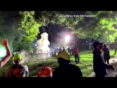 Police fire tear gas at protesters outside the White House